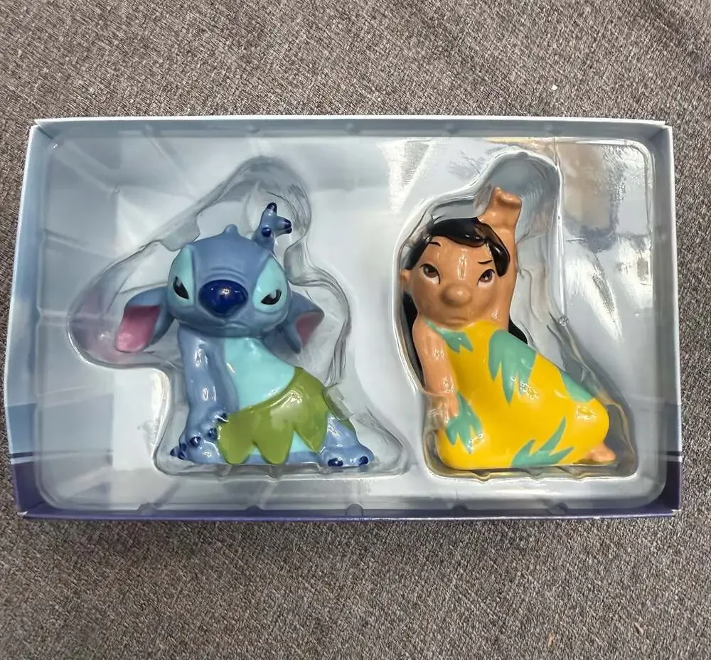 Disney Enesco Lilo and Stitch Hula Dancing Ceramic Salt and Pepper Shakers Set